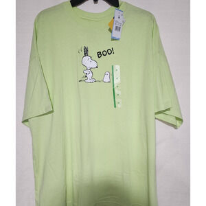 Snoopy ''BOO!'' men's medium green shirt NWT